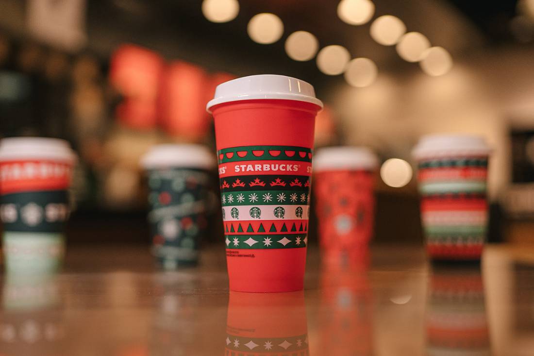 Starbucks red red collectible holiday cups