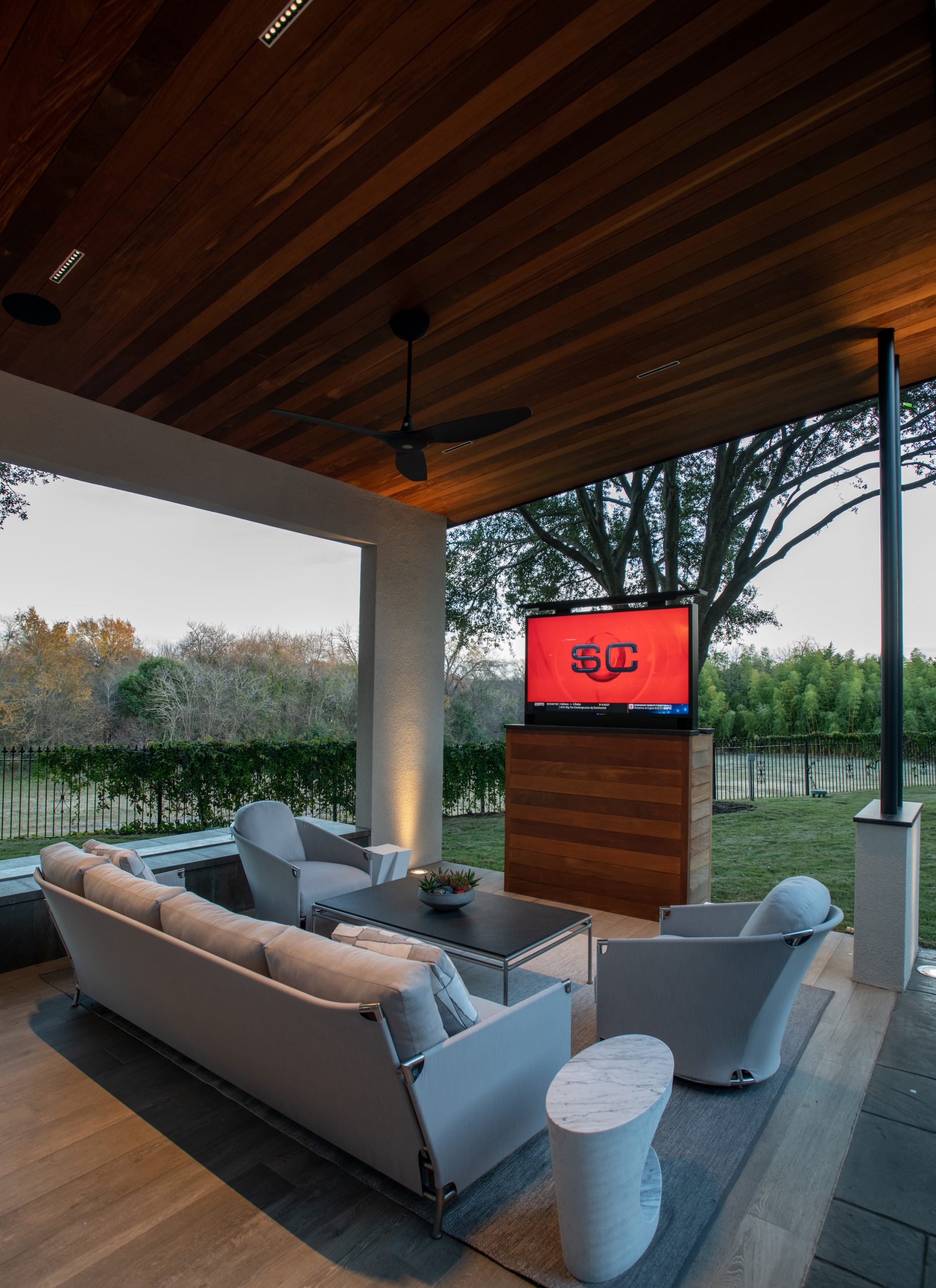 pop up tv in outdoor living plano tx