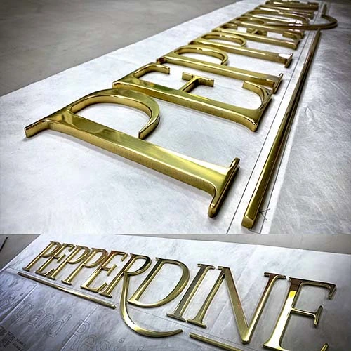 Brass-letter-polished