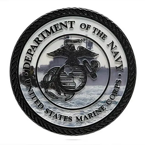 Stainless Marine corps plaque